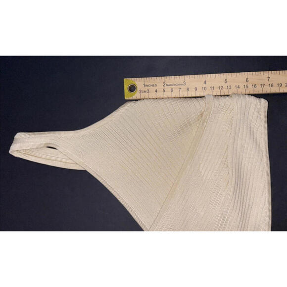 Significant Other Cream Ribbed City Chic Minimalist Classy 2 Piece Set Small - Picture 14 of 15